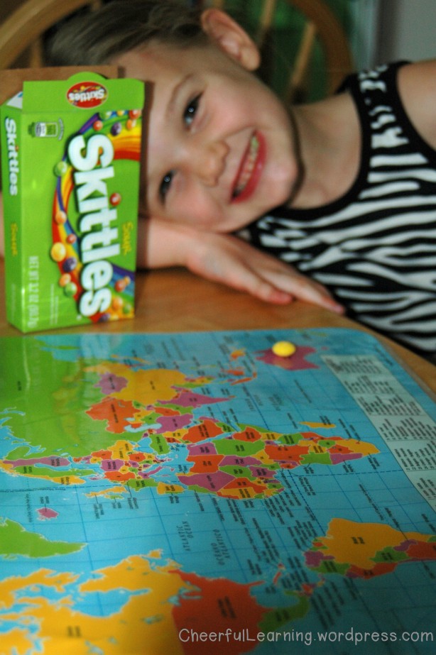 teach continents with candy